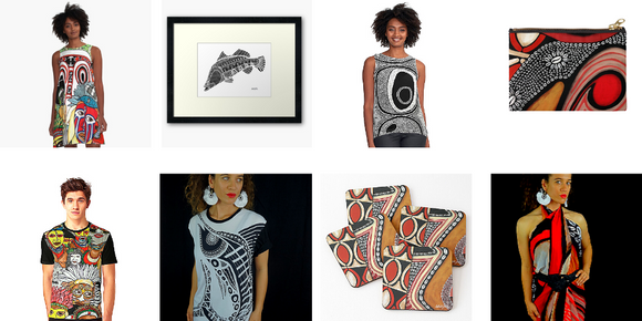 Nathalie Le Riche Designer Clothing, Homeware & Accessories - A-Line Dresses, Fish Prints, Tribal Prints, Abstract Prints, Zipper Pouches, Tribal T-shirts, Fish T-Shirts, Coasters, Scarves - Nathalie Le Riche Redbubble Store